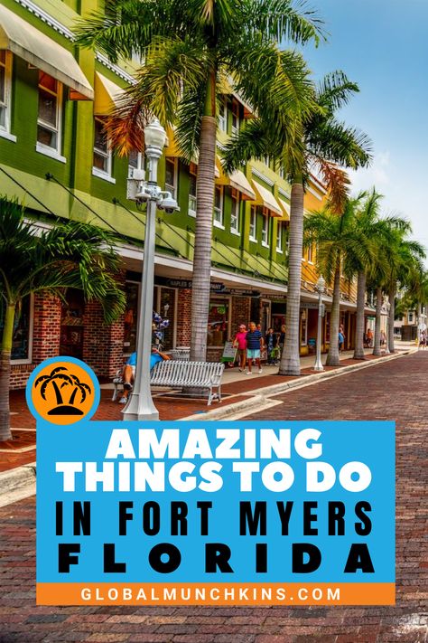 Fort Myers is famous for its beaches, water sports, and being a gateway to many more islands. Like the rest of Florida, Fort Myers typically is sunny 340 days out of the year, making it the absolute best place for a tropical vacation. Apart from being bright, Fort Myers has a lot to offer regarding history dating back to the 1920s. #funtravel Florida Vacation Spots, Fort Myers Beach Florida, Florida Travel Destinations, Florida Adventures, Fort Myers Beach, Road Trip Adventure, Vacation Usa, Us Travel Destinations, Fort Myers Florida