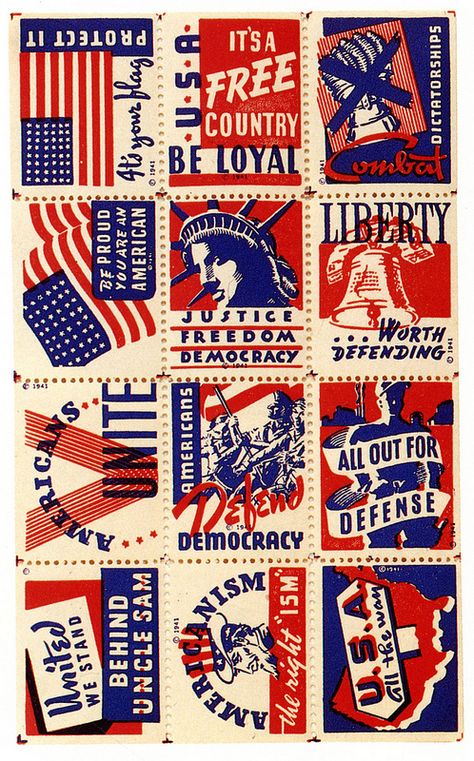 All Out For Defence | by paul.malon American Propaganda, Paper Doily Crafts, Americana Design, Patriotic Pictures, Postage Stamp Design, Vintage Patriotic, 4th July Crafts, Free Vintage Printables, Let Freedom Ring