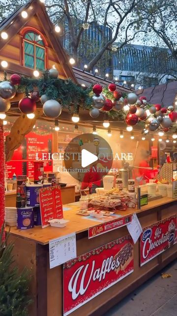 VISIT LONDON on Instagram: "Leicester Square’s Christmas market has returned to London for the festive period. The iconic square will undergo its annual Christmas makeover open until the 5th January. Explore stalls filled with delicious seasonal food and festive gift ides; it’s a wonderful place to begin your Christmas shopping in London.
 
📍Leicester Square
[🎥 @russogioacchino] 
#LetsDoLondon #VisitLondon" Christmas Market Food, London Christmas Market, Christmas Market Stall, Shopping In London, Leicester Square, London Christmas, Market Stall, Market Stalls, Seasonal Food