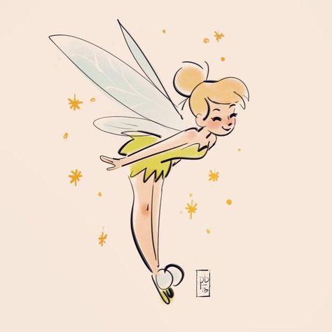 Disney Doodles, Tinkerbell Fairy, Disney Character Drawings, Disney Drawings Sketches, Desain Buklet, Drawing Hands, Wallpaper Disney, Disney Art Drawings, Disney Sketches