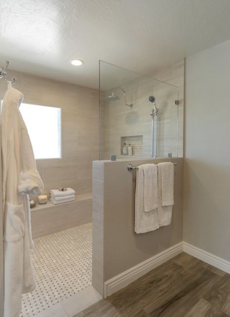 Barndominium Decor, Walk In Shower Ideas, Accessible Bathroom Design, Accessible Bathroom, Bathroom Remodel Pictures, Night Walk, Bathroom Redesign, Master Bath Remodel, Bathroom Remodel Designs