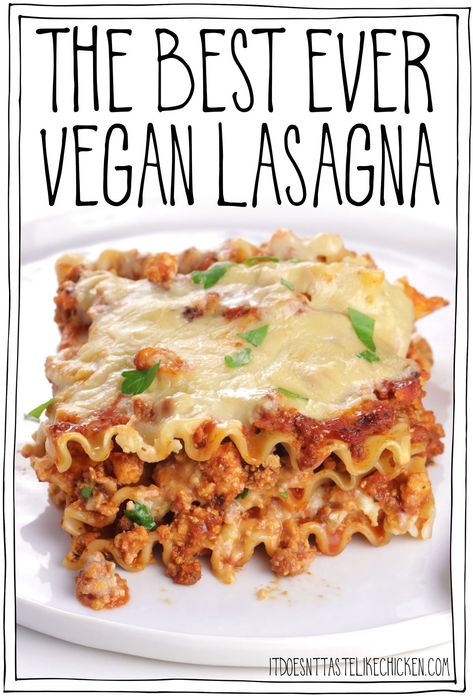 Vegan Lasagna Recipe, Italian Casserole, Vegan Ricotta, Vegan Lasagna, Ricotta Recipes, Vegan Mozzarella, Vegan Pasta Recipes, Vegan Italian, Vegan Pasta