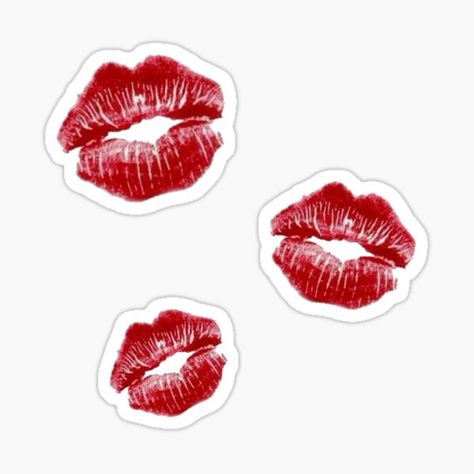 Cute Kiss Sticker, Red Cute Stickers, Stickers Aesthetic Journal, Cool Aesthetic Stickers, Stekars Laptop, Lip Stickers Kiss, Aesthetic Stickers Love, Aesthetic Love Stickers, Stickers Aesthetic Love