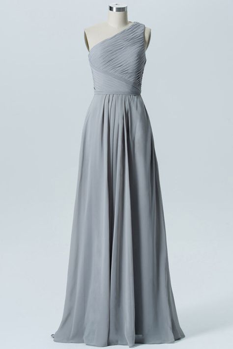 Grey bridesmaid dresses long