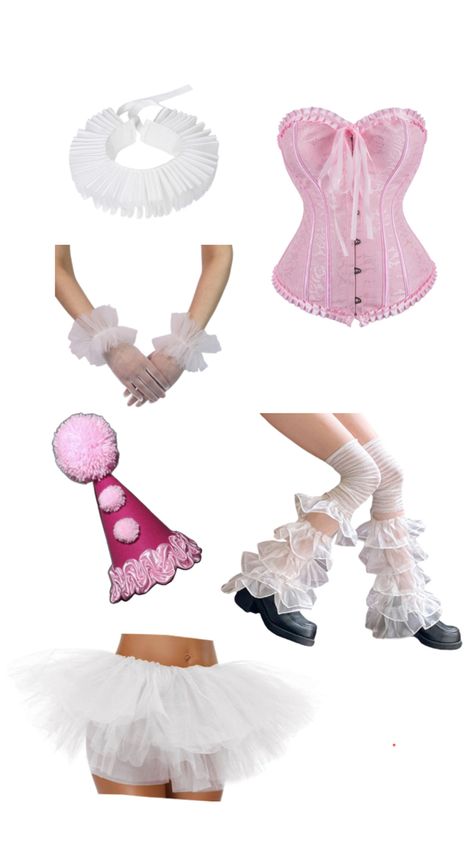 Pink Clown Outfit, Clown Outfit Ideas, Pink Clown, Clown Outfit, Clown Clothes, Clown Costume, Royale High, Trendy Summer Outfits, Halloween Looks