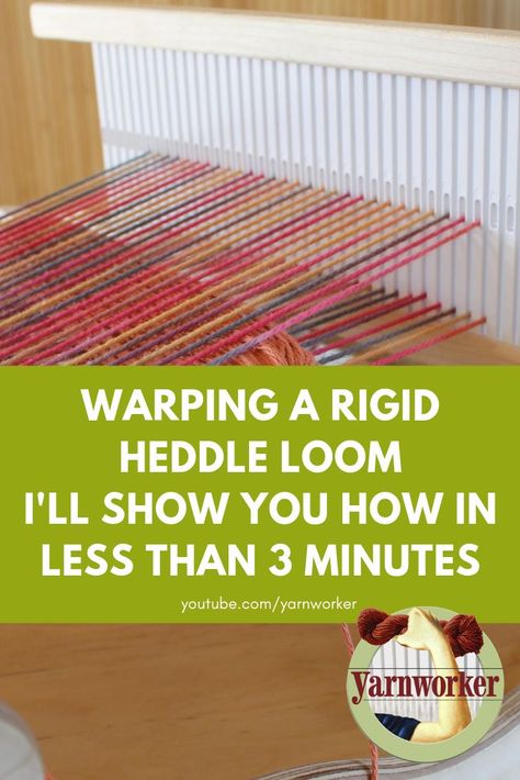 How To Warp A Loom, Warping A Rigid Heddle Loom, Diy Rigid Heddle Loom, Loom Weaving Scarf, Warping A Loom, Ridged Heddle Weaving Projects, Cricket Loom, Rigid Heddle Weaving Projects, Weaving Patterns Loom