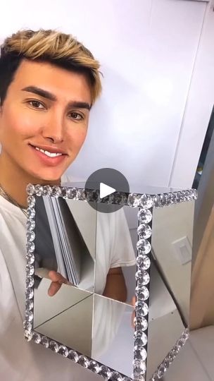 72K views · 2.5K reactions | Easy DiY Vanity Stand  #dollartree #makeup #decor #EveryKiss | Lou Flores Crafts | Lou Flores Crafts · Original audio Cheap Diy Vanity, Diy Makeup Mirror, Lou Flores, Mirror Cube, Cube Decor, Makeup Decor, Diy Makeup Vanity, Diy Vanity, Diy Makeup