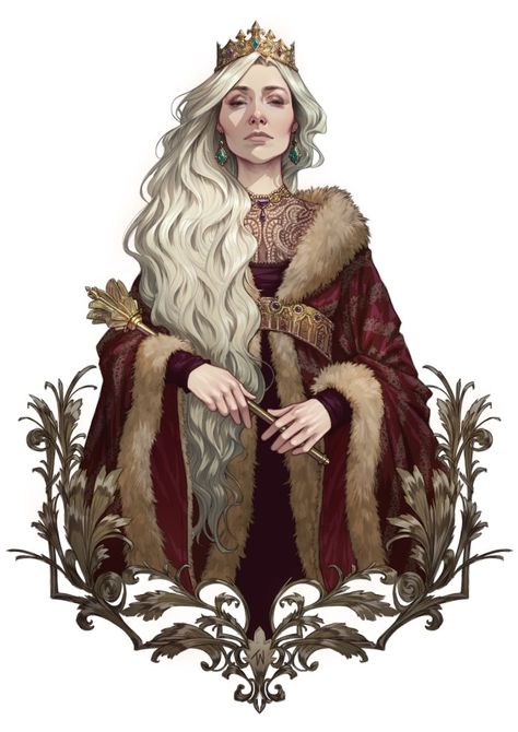 Tad Williams Is Making Merch... | Indiegogo Jaime Lannister, Arya Stark, Arte Fantasy, Fantasy Inspiration, Character Creation, Character Portraits, A Drawing, White Hair, Red And Gold