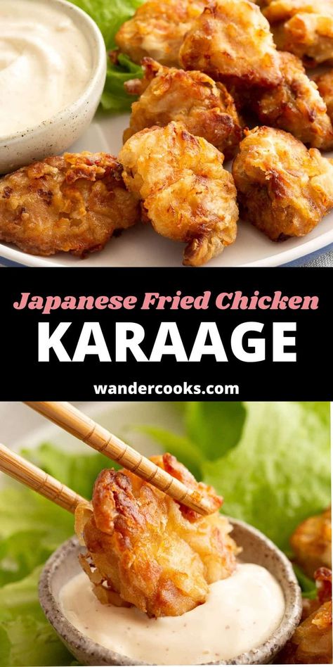 Chicken Katsu Air Fryer, Tori Karaage, Korean Fried Chicken Bites, Kanto Style Fried Chicken, Japanese Chicken Recipes, Air Fryer Karaage Chicken, Air Fryer Chicken Katsu, Karaage Chicken Japanese Style, Karaage Recipe