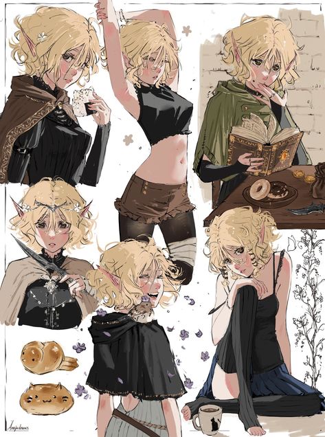 D&d Character Ideas Female, Elf Characters, Characters Inspiration Drawing, Concept Art Character, Scary Art, Character Sheet, Illustration Character Design, Fantasy Clothing, Dnd Characters