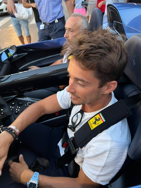 Charles Leclerc Driving, Prince Of Monaco, White Ferrari, French Boys, Happy Wife, Charles Leclerc, Man Crush, Race Car, Formula One