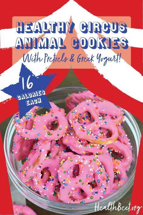 Cookies With Pretzels, Health Beet, Circus Animal Cookies, Healthy Low Calorie Snacks, Yogurt Pretzels, Sugar Free White Chocolate, Low Sugar Treats, Sugar Free Yogurt, Yogurt Covered Pretzels