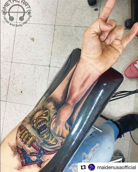 Iron Maiden Tattoo Ideas, Heavy Metal Tattoo Ideas, Maiden Tattoo, Heavy Metal Tattoo, Popeye Tattoo, Iron Maiden Tattoo, Good Morning My Friends, Eddie The Head, Heavy Hair