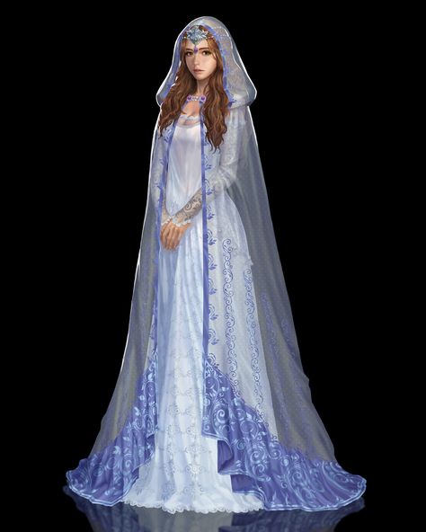 Fantasy Princess Outfit, Empress Outfit, Winter Elf, Noble Woman, Elven Princess, Fantasy Princess, Royal Dresses, Fantasy Gowns, Dress Sketches