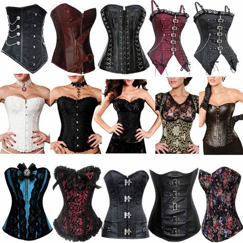 Sexy Vintage Corsage Schwarz Korsett Steampunk Gothic Punk Corsage Korsage S-XXL Bachelorette Activities, Vintage Corsage, Bustier Outfit, Cincher Corset, Womens Closet, Gothic Corset, Types Of Girls, Gothic Punk, Corset Lingerie