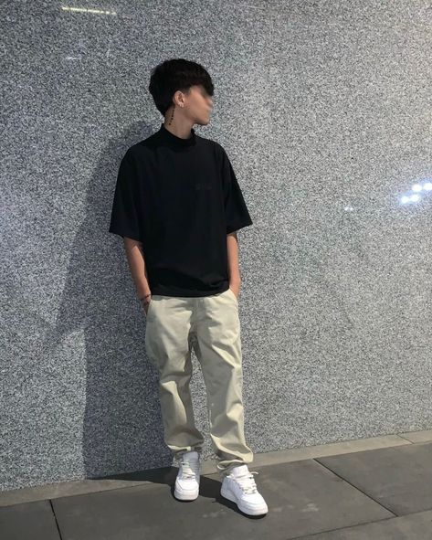 Oversized Tshirt Outfit Men, Black Tshirt Outfit, Outfits For Teenage Guys, Oversize Tshirt Outfits, Outfits Juvenil, Outfit Oversize, Teenage Guys, Trendy Boy Outfits, Mens Casual Outfits Summer