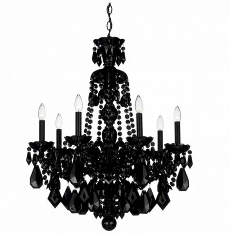 We just received this beautiful black Swarovski Crystal by Schonbek.  It is displayed at our store.  It is a must see. Black Crystal Chandelier, Schonbek Lighting, Tier Chandelier, Crystal Lighting, Traditional Chandelier, Chandelier For Sale, Gothic Home Decor, Candle Styling, Candelabra Bulbs