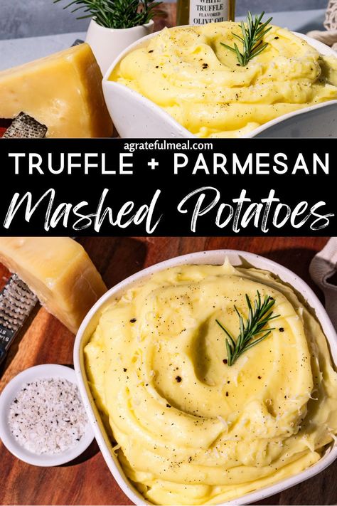 These truffle mashed potatoes with parmesan cheese are one of the best side dish recipes. These are garlic mashed potatoes and truffle oil, full of flavor. The addition of parmesan cheese takes them to the next level. This side dish recipe is easy and simple to make, and it will be the perfect addition to any meal. How To Use Truffle Oil, Potatoes With Parmesan Cheese, Truffle Oil Recipes, Truffle Mashed Potatoes, Luxury On A Budget, Crockpot Mashed Potatoes, Parmesan Mashed Potatoes, Best Side Dish, Yam Or Sweet Potato