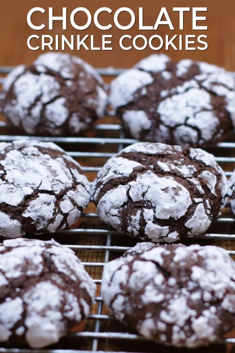 Chocolate Crinkle Cookies Recipe, Crinkle Cookies Recipe, Spicy Chocolate, Chocolate Crinkle, Best Holiday Cookies, Cookie Sandwich, Cookies Gluten Free, Gluten Free Cookie Recipes, Gluten Free Christmas