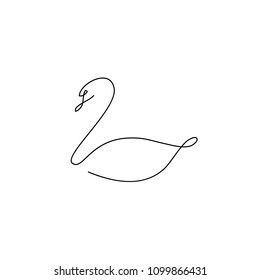 Swan Doodle Art, Line Art Swan, Goose Line Drawing, Swan Outline Tattoo, Dainty Swan Tattoo, Swan Line Drawing, Simple Swan Tattoo, Contour Drawing Ideas, One Line Drawing Tattoo