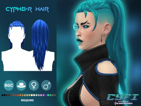 Sims 4 Starwars Cc, Sally Face Sims 4 Cc, Sims 4 Punk Cc, Cyno Pfp, Cyberpunk Hair, Sims 4 Stories, Maxis Match Cc, Cc Hair, Pelo Sims