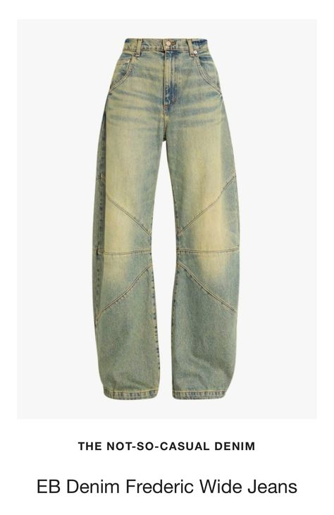 Bow Legged, Barrel Jeans, Forest Color, 2023 Trends, Faded Denim, Fall 2023, Bergdorf Goodman, High Waisted Denim, Sneak Peek