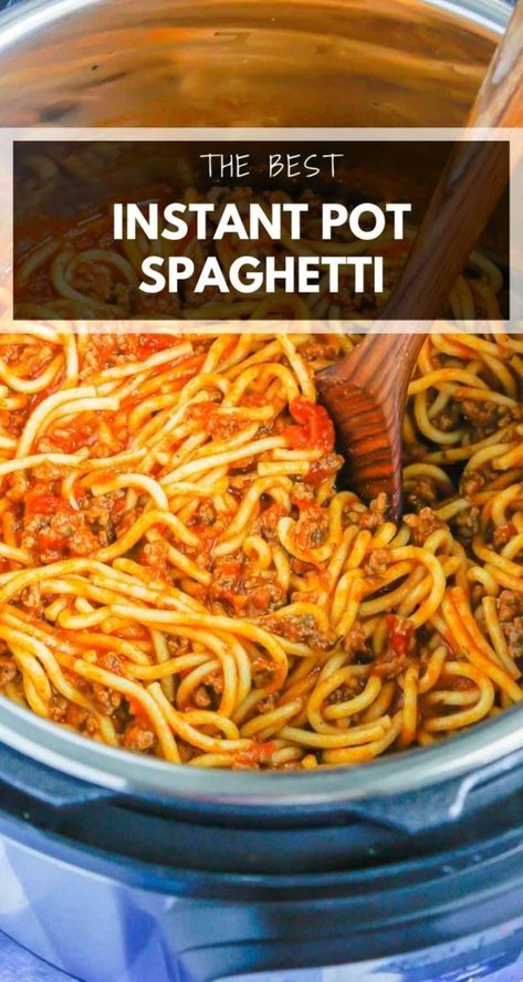 Instant Pot Spaghetti Recipe, Popular Pasta Recipes, Instant Pot Spaghetti, Spaghetti Recipe, Instant Pot Dinner Recipes, Spaghetti Recipes, Instapot Recipes, Easy Healthy Dinners, Pressure Cooker Recipes