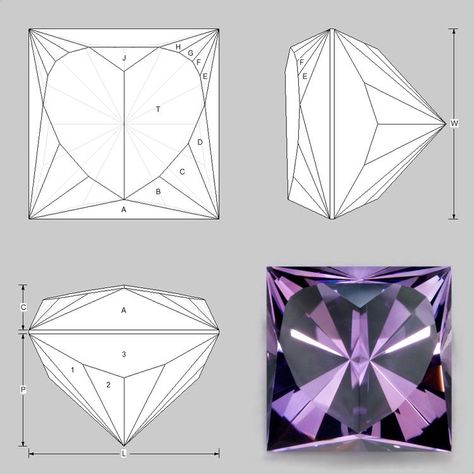 Gemstone Faceting Diagrams, Gem Faceting Designs, Faceting Diagram, People With Money, Diamond Chart, Jewel Drawing, Gem Drawing, Jewelry Knowledge, Lawn Mowing