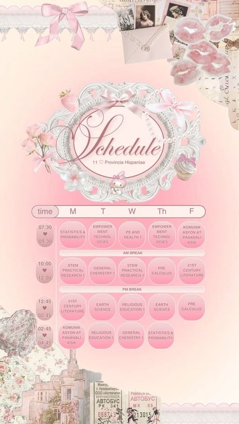 not a jennie edit but i still wanted to show heh🫶 super proud of it despite it taking 3 hours off my life 💗 Coquette Schedule Wallpaper, Class Schedule Template Aesthetic, Class Schedule Wallpaper, Schedule Design Layout, Schedule Wallpaper, Template Quotes, Best Canva Templates, Template Notes, Quotes Template