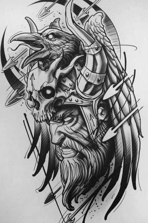 Tato Maori, Viking Warrior Tattoos, Scandinavian Tattoo, Viking Tattoo Sleeve, Protection Tattoo, Vikings Tattoo, Kunst Tattoos, Marquesan Tattoos, Tattoo Zeichnungen