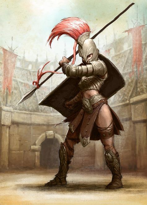 ArtStation - Gladiators!!!, Tomek Larek Fantasy Armor, Fantasy Warrior, 판타지 아트, Medieval Fantasy, Fantasy Artwork, Character Portraits, Larp, Fantasy Character Design, Character Design Inspiration