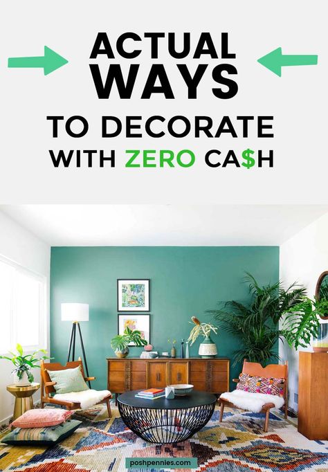 Strapped for cash and desperate to make your home look nice? No worries, I got you. You can decorate for very little money or even ZERO cash. This guide spills the beans on all the best ways to find cheap decor to make your home look awesome on a non-existent budget. #decor #decoratinghelp #decor #decorbargains #decordeals #pennypinching #firsthome #howtodecorate #budgetdecor #freedecor #thrifting #thriftydecor Zero Budget, Cheap Living Room Furniture, Home Decor Websites, 70s Home Decor, Affordable Rugs, Thrifty Decor, Affordable Decor, No Money, Room Carpet