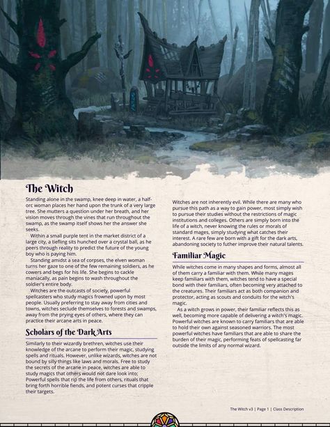 The Witch v3, an Intelligence based full spellcasting class with a focus on familiars, curses and covens! - Imgur Homebrew Classes, Warcraft Iii, D D Classes, Dnd Classes, Dnd Stuff, Dnd Monsters, Art Of Seduction, D&d Dungeons And Dragons, Dungeons And Dragons Homebrew