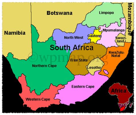 South Africa Map, Provinces Of South Africa, Geography For Kids, Durban South Africa, African Map, Northern Cape, Weather Map, Map Pictures, South Africa Travel