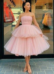 Ball Gown Prom Dress, Strapless Prom Dress, Short Prom Dress, A Line Prom Dresses, Gown Prom, Dreamy Dress, Pink Tulle, Ball Gowns Prom, Prom Dresses Ball Gown