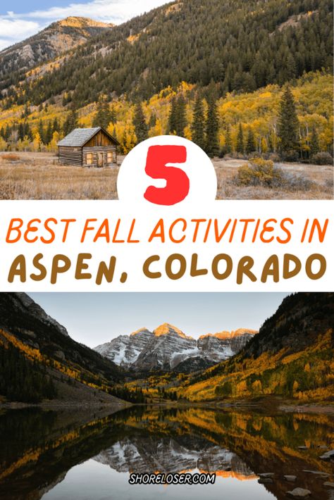 5 Best Things to do Visiting Aspen, Colorado in Fall - shoreloser Aspen In October, Colorado In Fall, Colorado In The Fall, Traveling Usa, Snowmass Colorado, Autumn Adventures, Colorado Travel Guide, Aspen Snowmass, Aspen Mountain