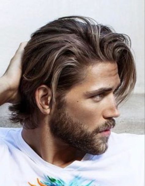 Long Men Hairstyles, Men's Long Hairstyles Straight, Boys Hair Styles, Mens Medium Length Hairstyles, Mens Haircuts Medium, Swept Back Hair, Older Mens Hairstyles, Guy Haircuts Long, Mens Hairstyles Medium