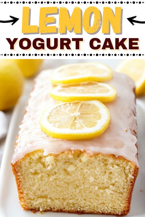 This lemon yogurt cake is moist, tender, and full of fresh citrus flavor. It’s tremendously tart and tangy, with just enough sweetness to satisfy a sugar craving. Yogurt Tart Recipe, Lemon Yogurt Cake Recipe, Lemon Yogurt Cake, Lemon Yogurt, Tart Dessert, Oil Cake, Warm Cake, Yogurt Cake, Lemon Desserts