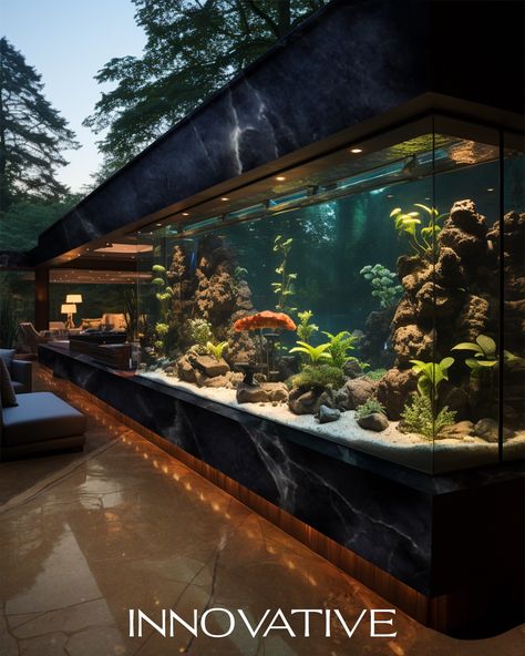 Big Fish Tank, Big Fish Tanks, Restaurant Fish, Aquarium Architecture, Fish Aquarium Decorations, Big Aquarium, Amazing Aquariums, Cool Fish Tanks, Bali House