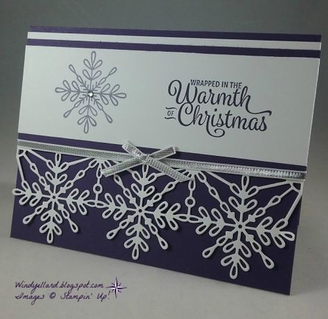 15 Pals Paper Crafting Picks of the Week | Stampin' Pretty Christmas Cards 2017, Merry Christmas Friends, Stampin Pretty, Snowflake Cards, Homemade Christmas Cards, Stampin Up Christmas Cards, Christmas Cards To Make, Stamping Up Cards, Winter Cards