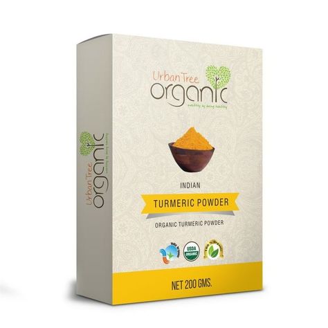 Turmeric Packaging, Organic Turmeric Powder, Urban Tree, Turmeric Powder, Organic Turmeric, Powder Box, Box Packaging Design, Packaging Ideas, Packaging Box