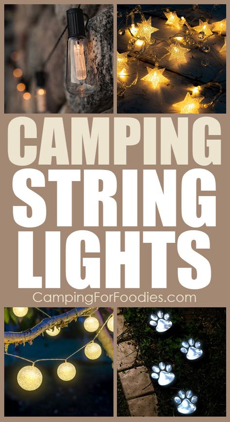 Best String Lights For Camping, Tent Lights Camping, Camping Solar Lights, Farm Camping Ideas, Solar Camping Lights, Camping Lighting Ideas, Camping Decorations Outdoor, Decorating Campsite Ideas, Camping Beauty Hacks