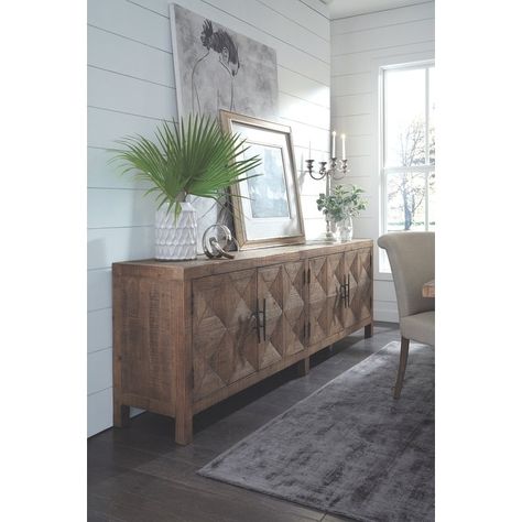 Elani 4-Door Geometric Sideboard Buffet by Kosas Home - 103.5Wx19Dx34H - Bed Bath & Beyond - 37452775