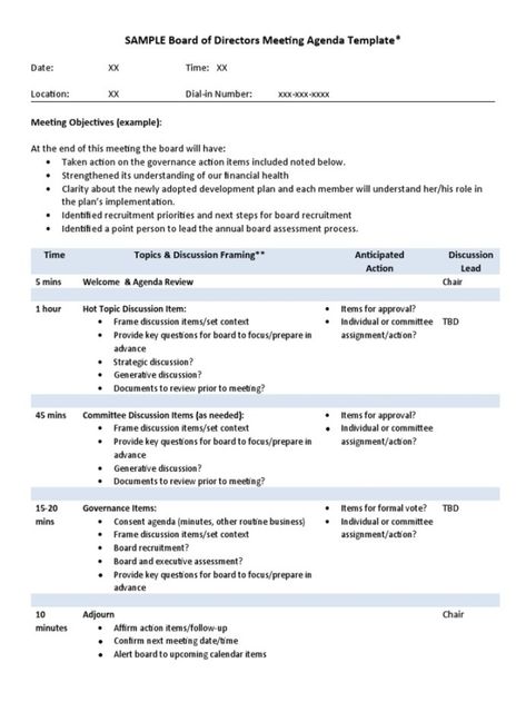 SAMPLE Board of Directors Meeting Agenda Template  PDF  Agenda Board Meeting Agenda Template, Meeting Agenda Examples, Team Meeting Agenda, Risk Management Strategies, Meeting Agenda Template, Team Meeting, Cash Flow Statement, Meeting Agenda, Sample Board