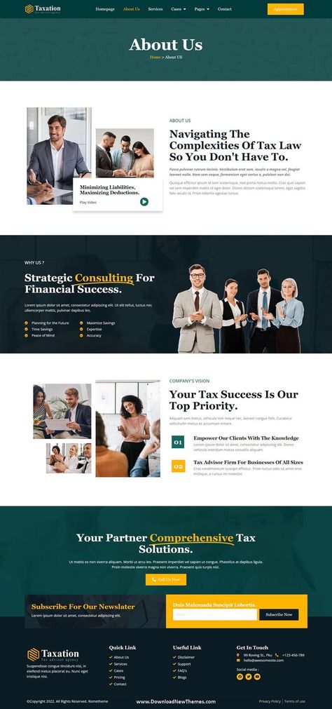 Taxation - Tax Advisor & Financial Consulting Elementor Pro Template Kit Tax Consultant Website, Accounting Firm Website Design, Professional Services Website Design, Consulting Firm Website Design, Accountant Website Design, Financial Advisor Branding, Website Design Corporate, Figma Hacks, Consultancy Website Design