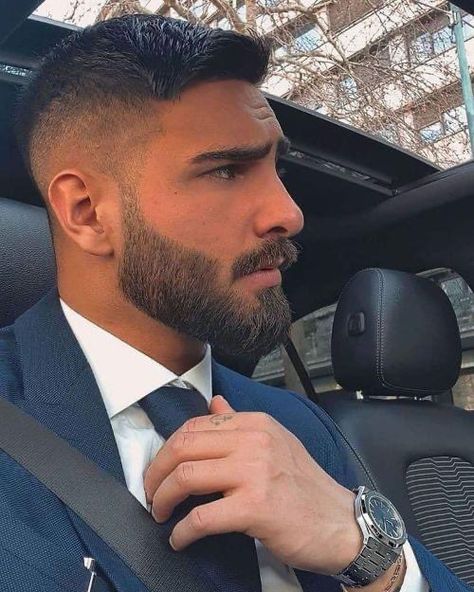 Mens High Fade Haircut, Mens High Fade, High Fade Haircut, Mens Hairstyles With Beard, Beard Styles Short, Beard Haircut, Beard Fade, Beard Hairstyle, Men Haircut Styles