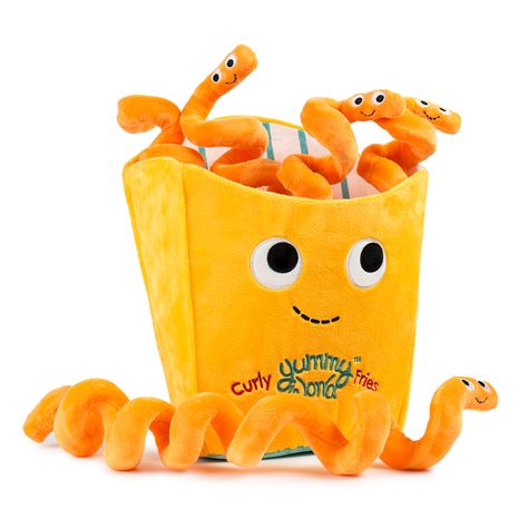 Food Plushies, Yummy World, Food Pillows, Toys Food, Curly Fries, Cute Squishies, Kawaii Toys, Toy Food, Kawaii Plush