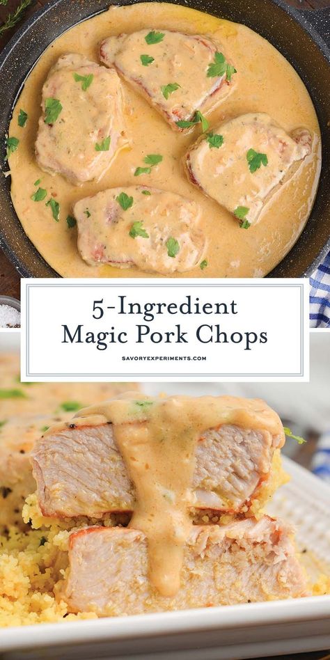 Using only 5 ingredients and 15 minutes, create these delicious boneless pork chops with creamy pan sauce. Boneless Chops Recipes, Moist Boneless Pork Chop Recipes, Quick And Easy Boneless Pork Chop Recipe, Pork Loin Center Cut Chops Recipes, Skillet Pork Chops Boneless, Thick Bone In Pork Chop Recipes, Oven Pork Chops Boneless, Best Boneless Pork Chop Recipes, Center Cut Pork Chop Recipes