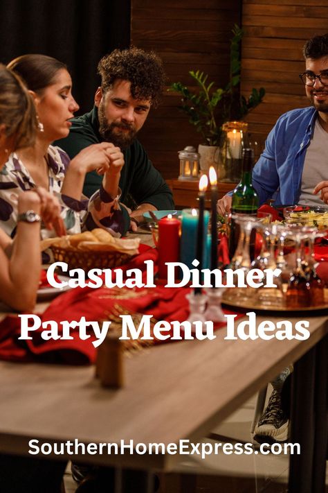 Planning a casual dinner party and need menu ideas? Look no further! Here is a variety of easy and impressive options to choose from. Casual Dinner Party Menu Ideas, Lunch Party Menu, Dinner Party Menu Ideas, Party Menu Ideas, Casual Dinner Party, Slow Cooker Baked Beans, Family Dinner Party, Southern Dinner, Company Dinner