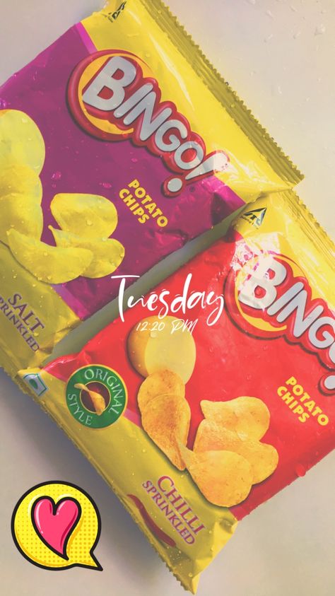 Bingo Snacks, Bingo Chips, Best Snapchat, Chip Bag, Bingo, Snack Recipes, Snapchat, Cooking Recipes, Chips